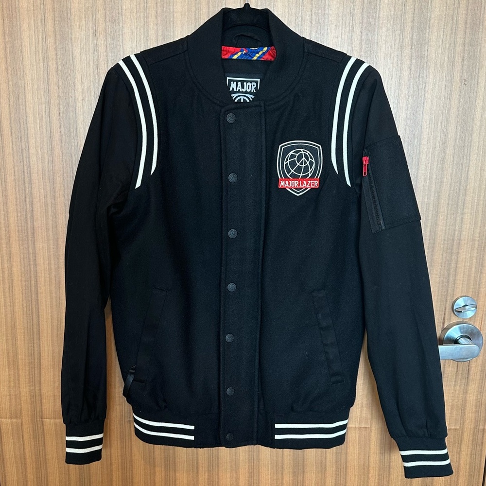 Men/Women/Unisex Major Lazer Logo Merchandise - Bomber Varsity Jacket - XS